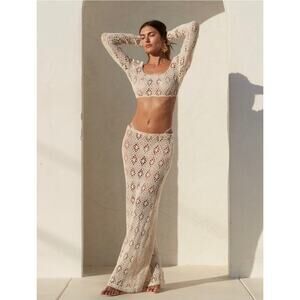 Delfi Collective Layla Crochet Set White size Small